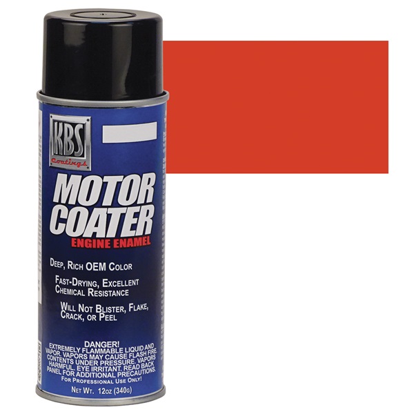 KBS Motor Coater Engine Enamel - Chevy Orange, 12 oz